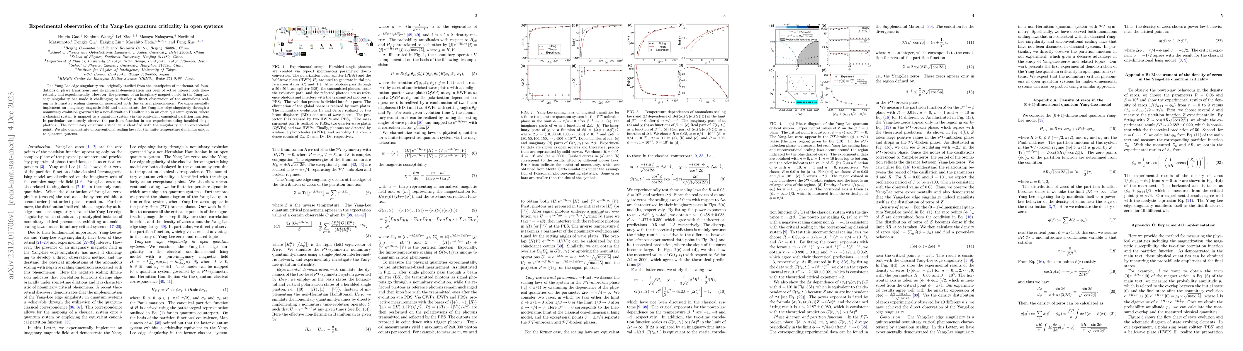 Thumbnail for Experimental observation of the Yang-Lee quantum criticality in open
  systems