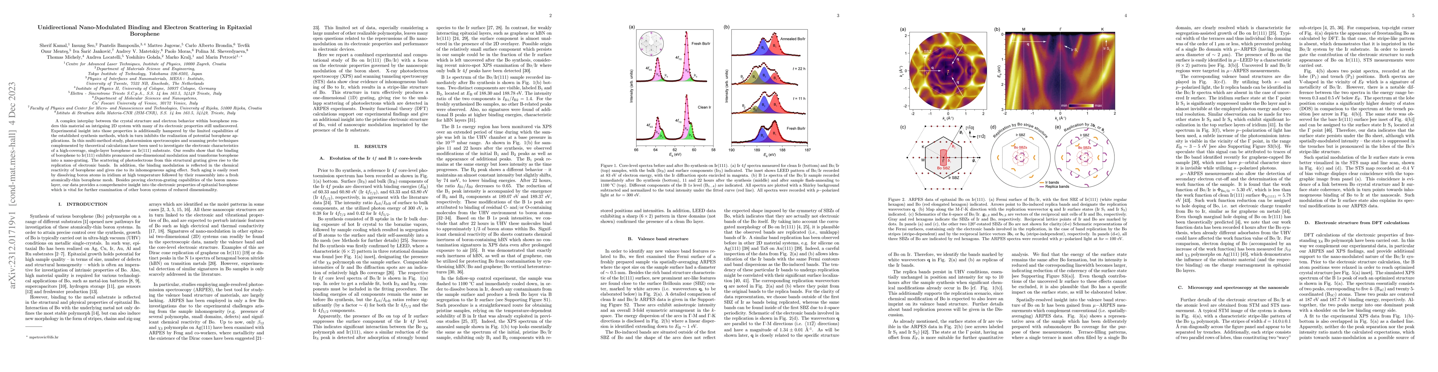 Thumbnail for Unidirectional Nano-Modulated Binding and Electron Scattering in
  Epitaxial Borophene