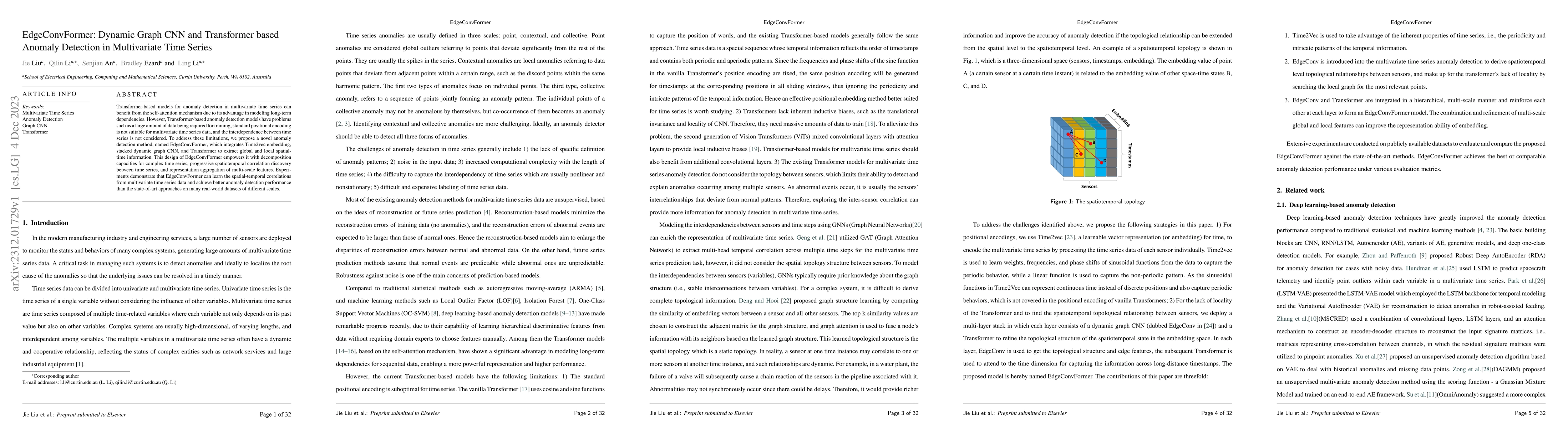 Thumbnail for EdgeConvFormer: Dynamic Graph CNN and Transformer based Anomaly
  Detection in Multivariate Time Series