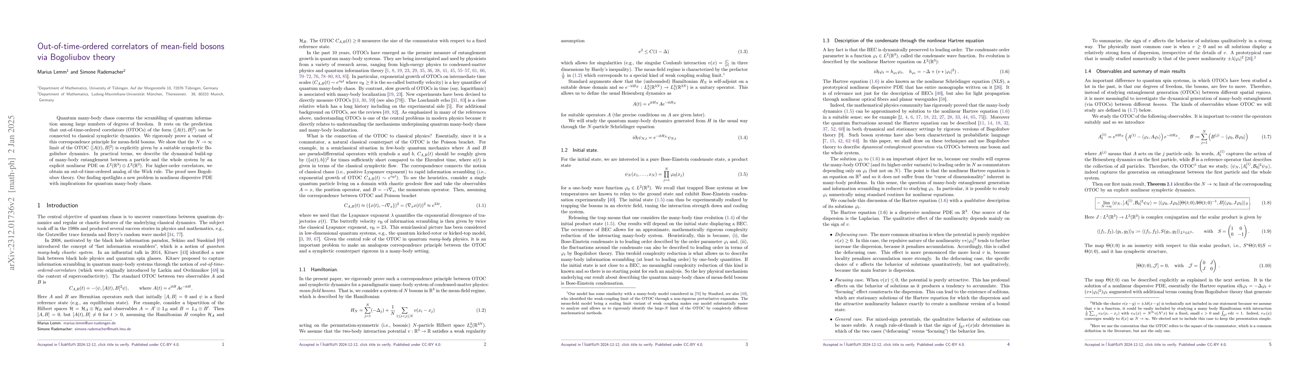Thumbnail for Out-of-time-ordered correlators of mean-field bosons via Bogoliubov
  theory
