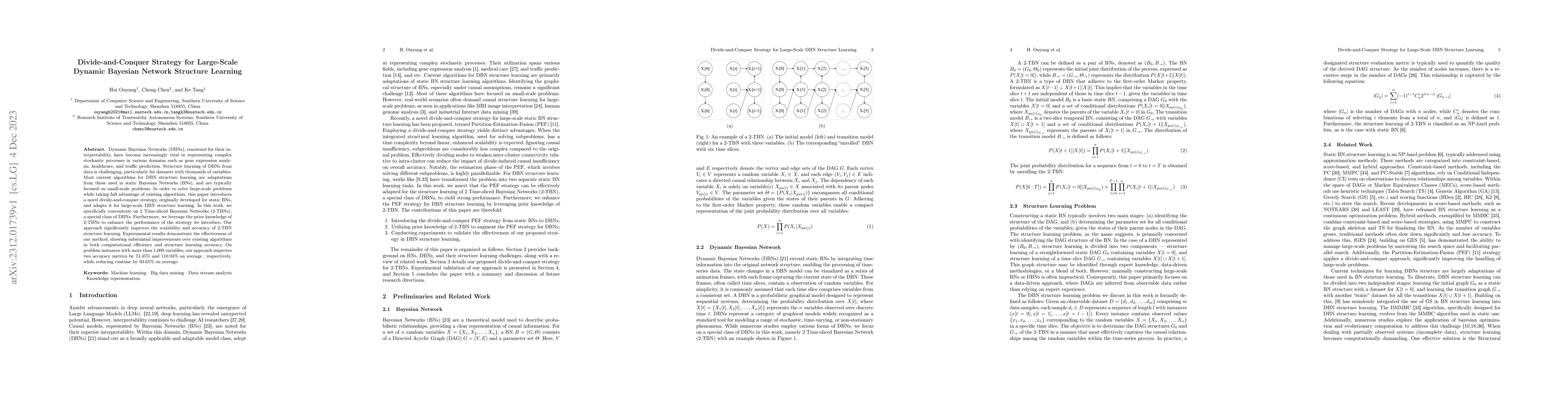 Thumbnail for Divide-and-Conquer Strategy for Large-Scale Dynamic Bayesian Network
  Structure Learning
