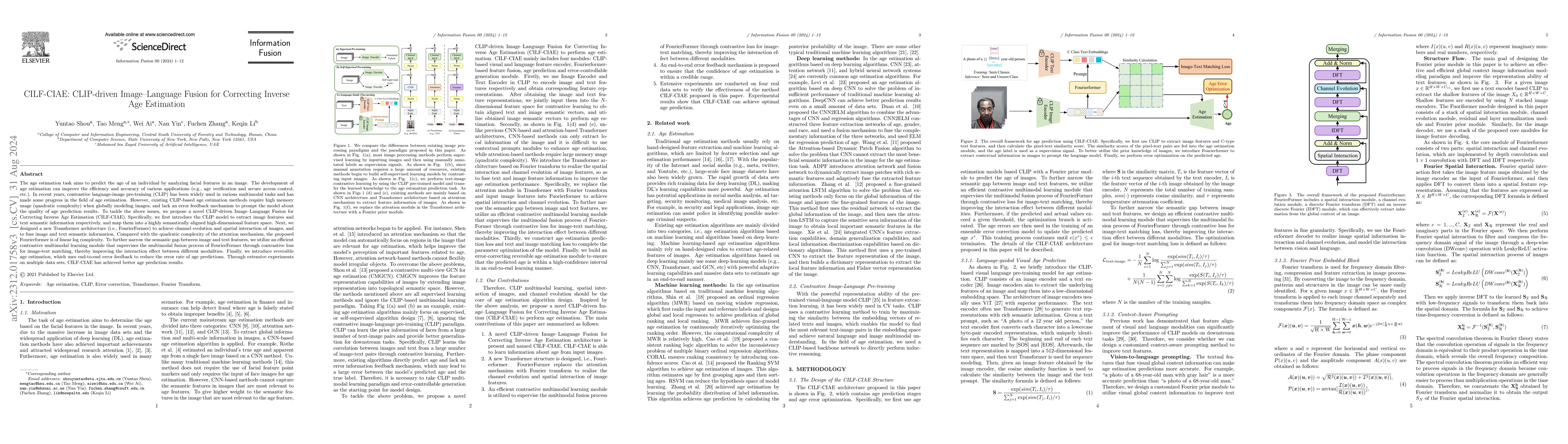 Thumbnail for CILF-CIAE: CLIP-driven Image-Language Fusion for Correcting Inverse Age
  Estimation