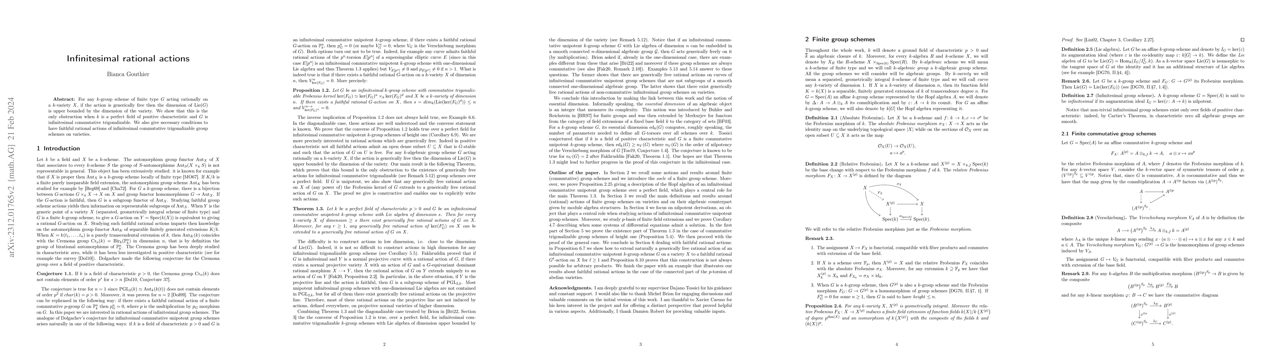 Thumbnail for Infinitesimal rational actions