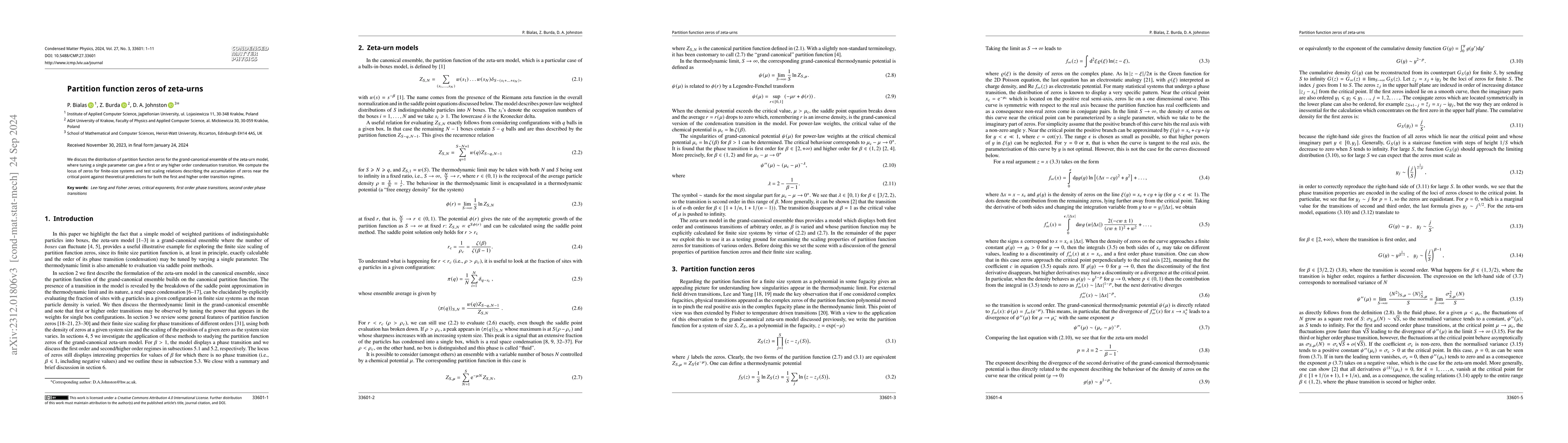 Thumbnail for Partition function zeros of zeta-urns