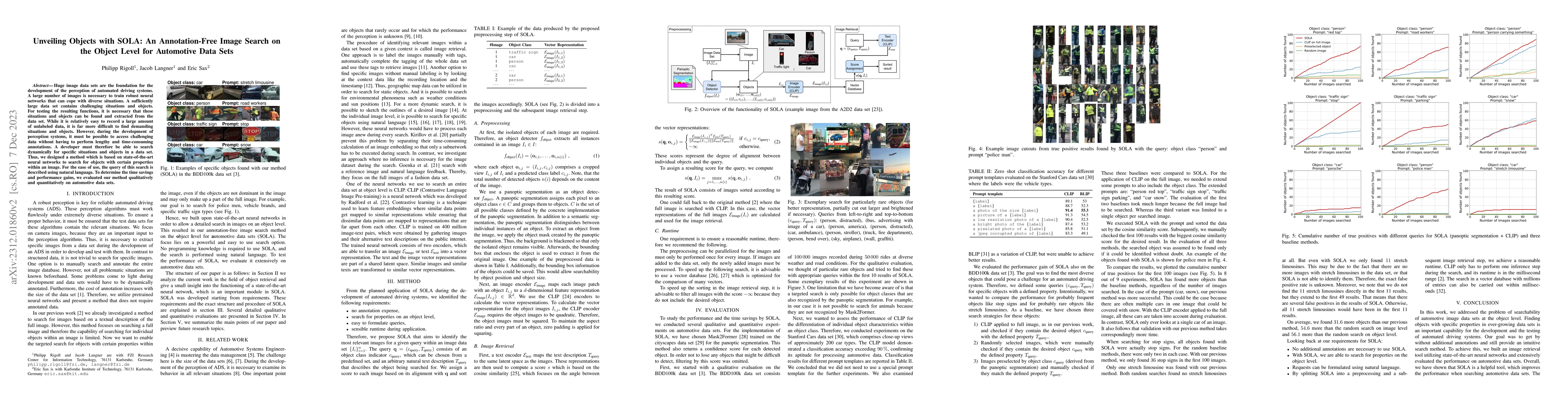 Thumbnail for Unveiling Objects with SOLA: An Annotation-Free Image Search on the
  Object Level for Automotive Data Sets