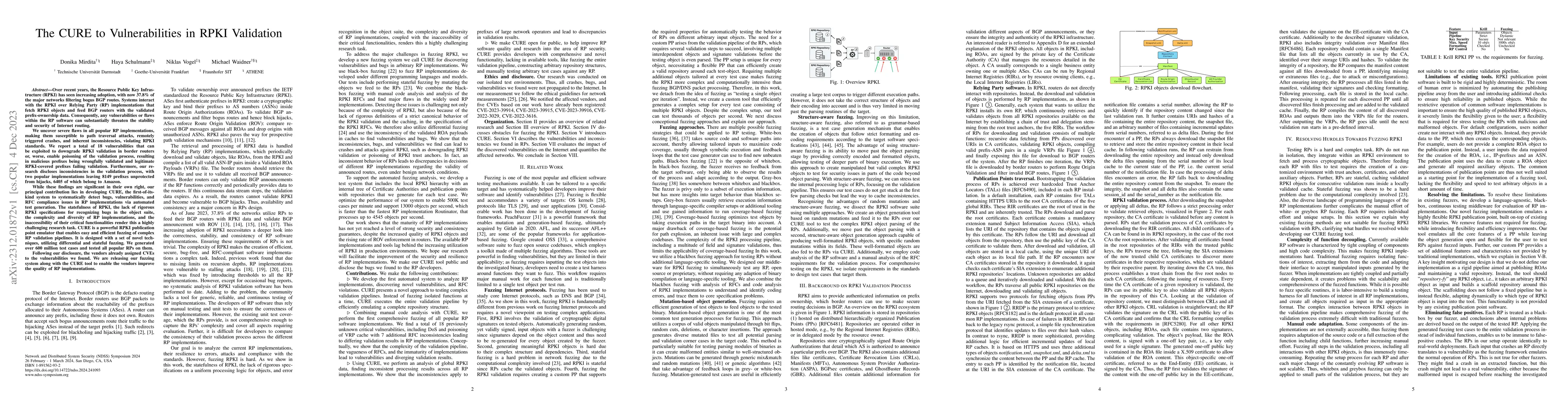 Thumbnail for The CURE To Vulnerabilities in RPKI Validation