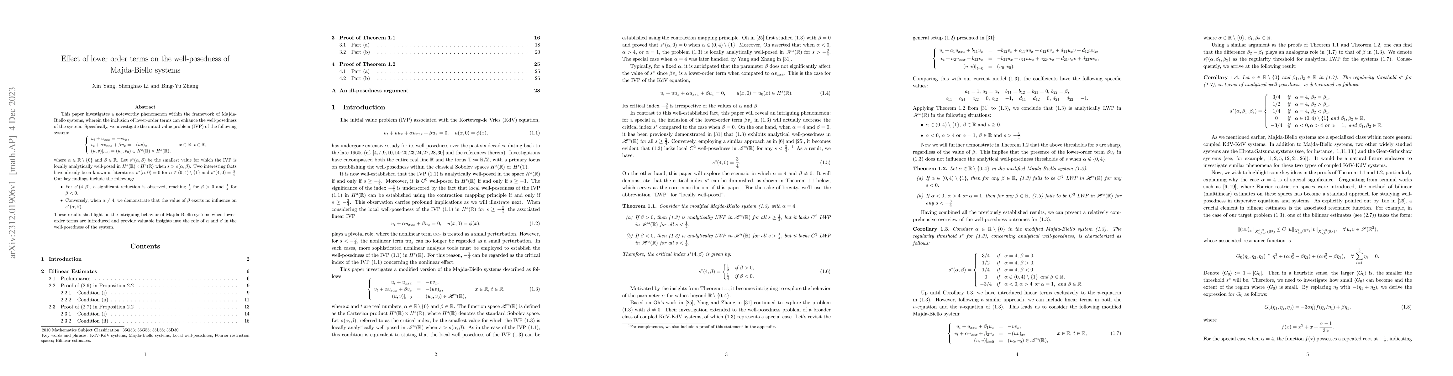 Thumbnail for Effect of lower order terms on the well-posedness of Majda-Biello
  systems