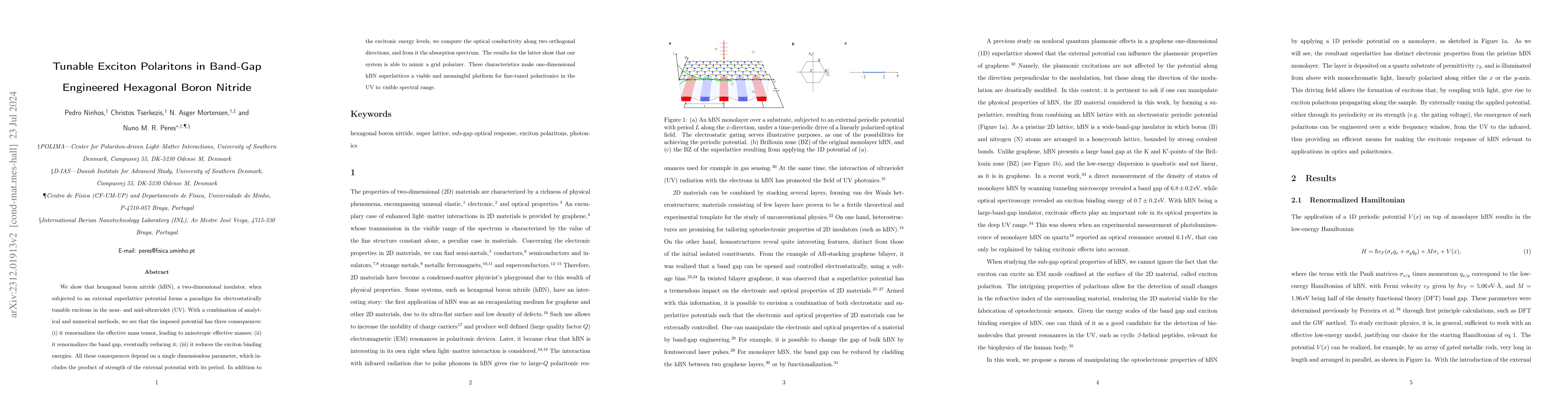 Thumbnail for Tunable exciton polaritons in band-gap engineered hexagonal boron
  nitride