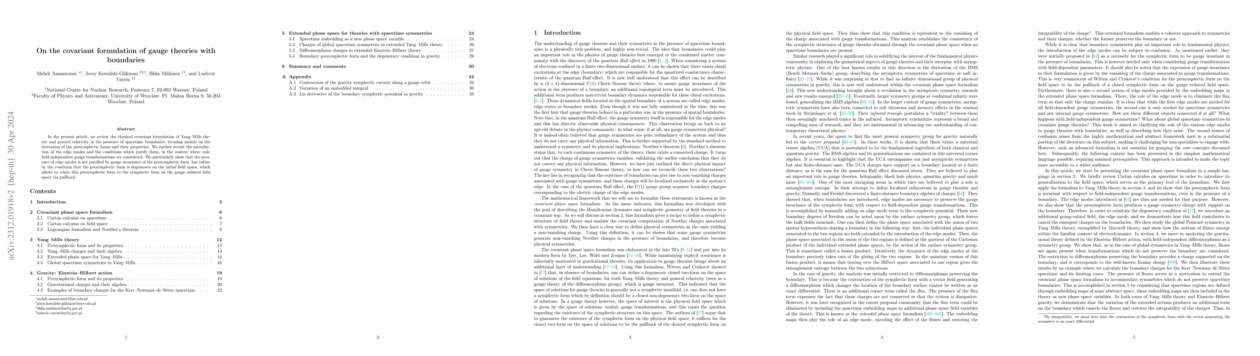 Thumbnail for On the covariant formulation of gauge theories with boundaries