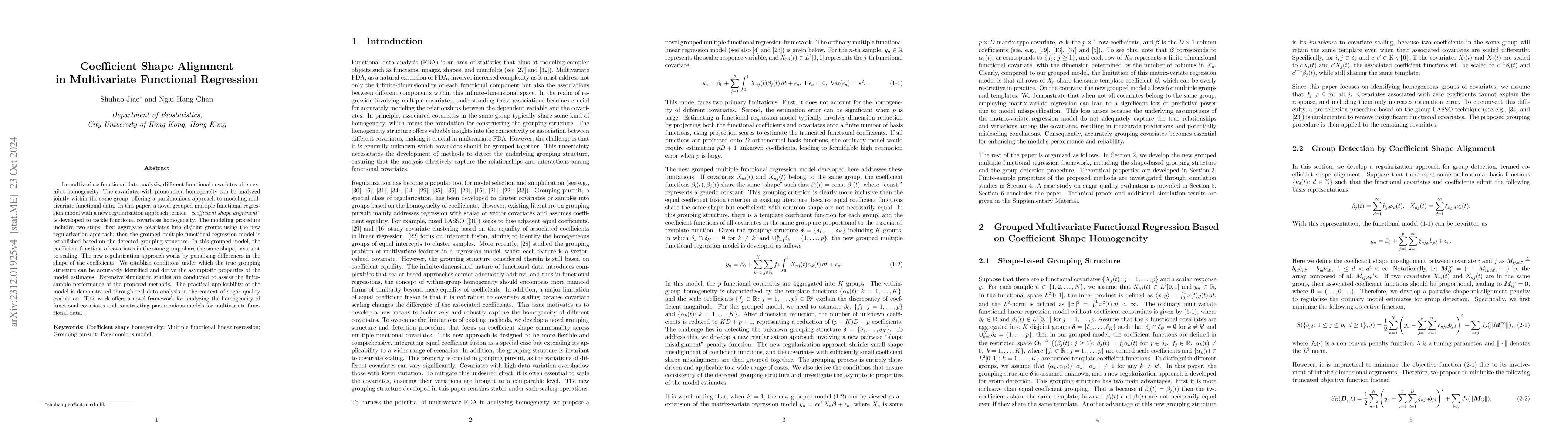 Thumbnail for Coefficient Shape Alignment in Multivariate Functional Regression