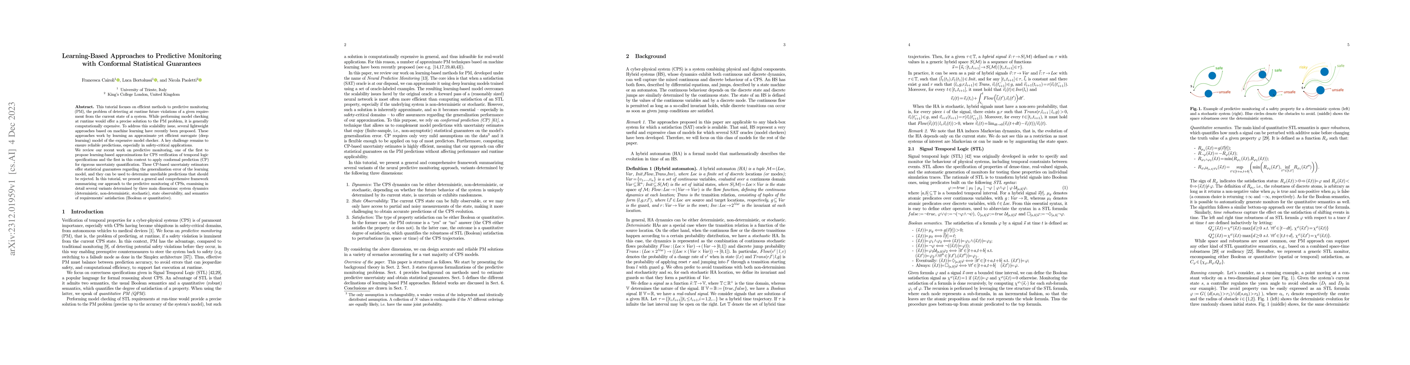 Thumbnail for Learning-Based Approaches to Predictive Monitoring with Conformal
  Statistical Guarantees