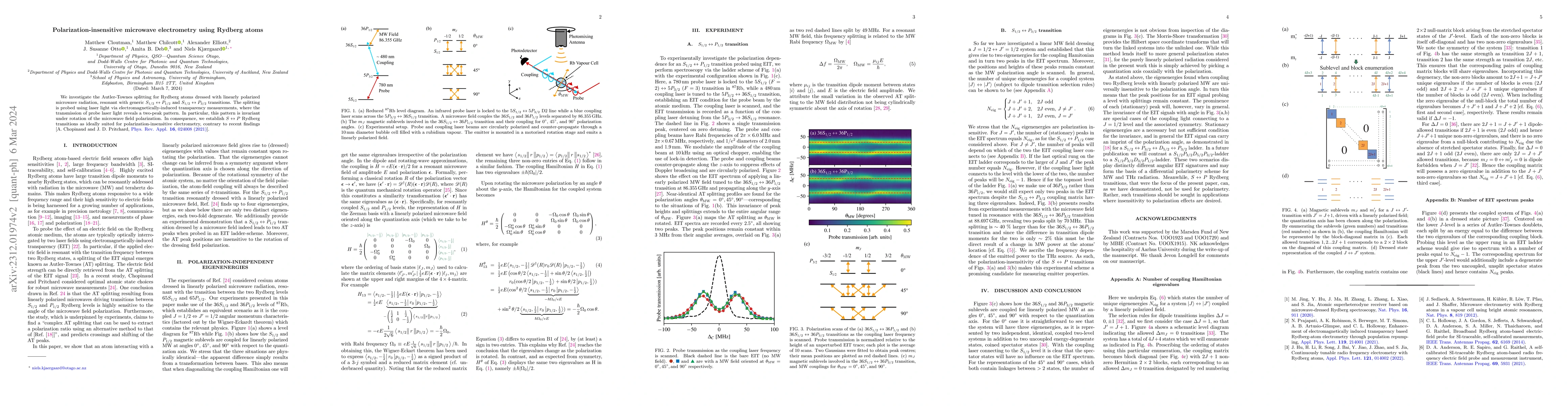 Thumbnail for Polarization-insensitive microwave electrometry using Rydberg atoms