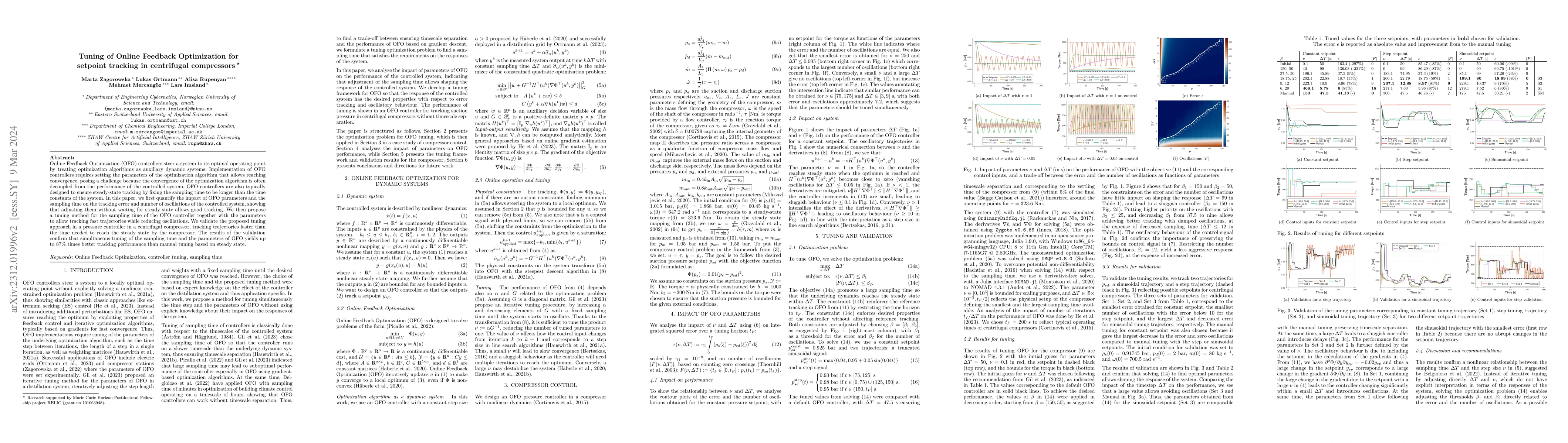 Thumbnail for Tuning of Online Feedback Optimization for setpoint tracking in
  centrifugal compressors