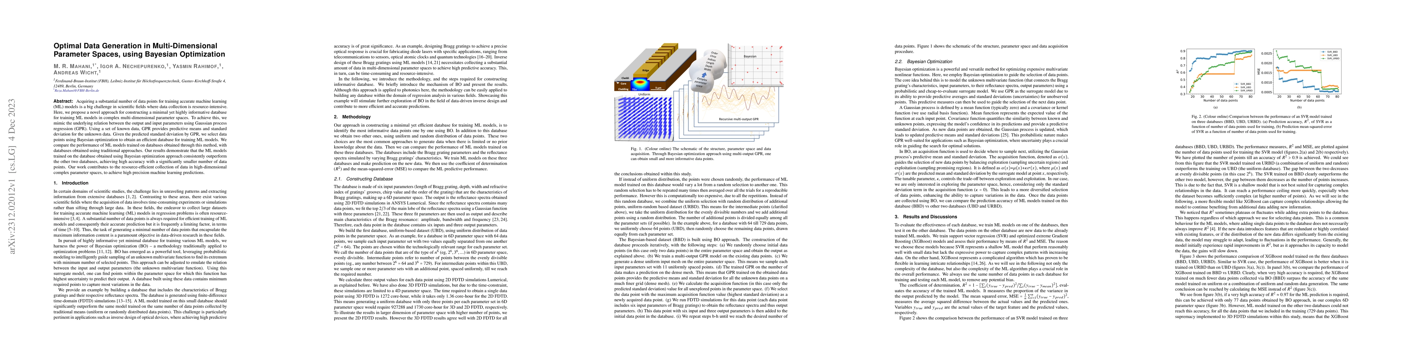 Thumbnail for Optimal Data Generation in Multi-Dimensional Parameter Spaces, using
  Bayesian Optimization