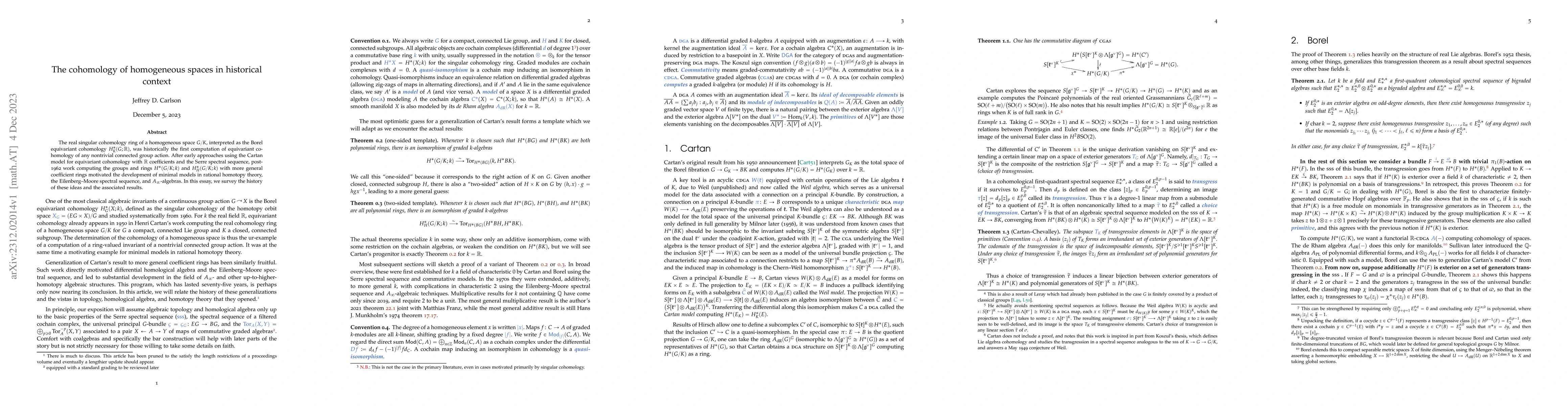Thumbnail for The cohomology of homogeneous spaces in historical context