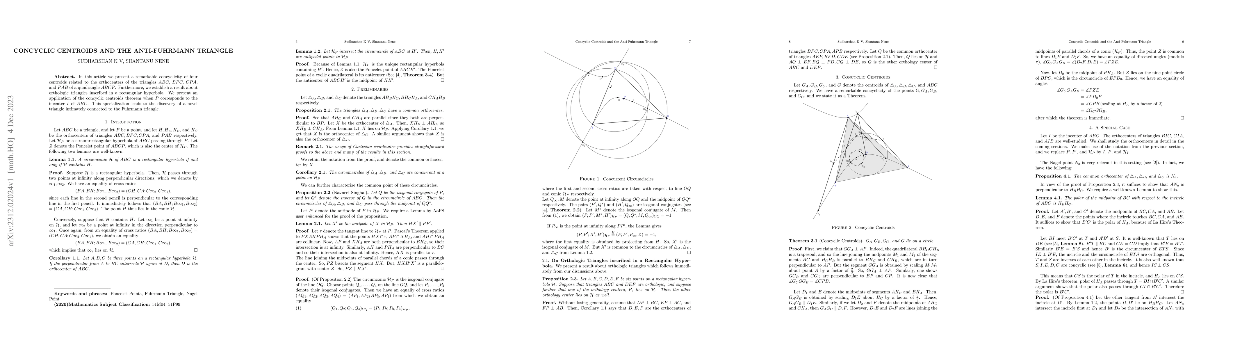 Thumbnail for Concyclic Centroids and the Anti-Fuhrmann Triangle
