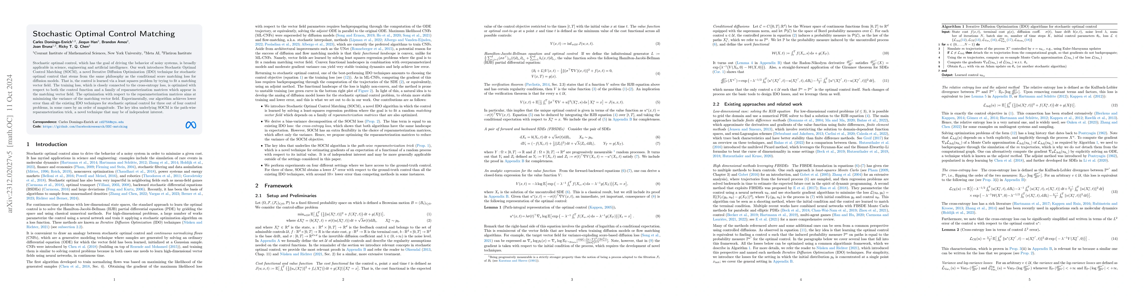 Thumbnail for Stochastic Optimal Control Matching