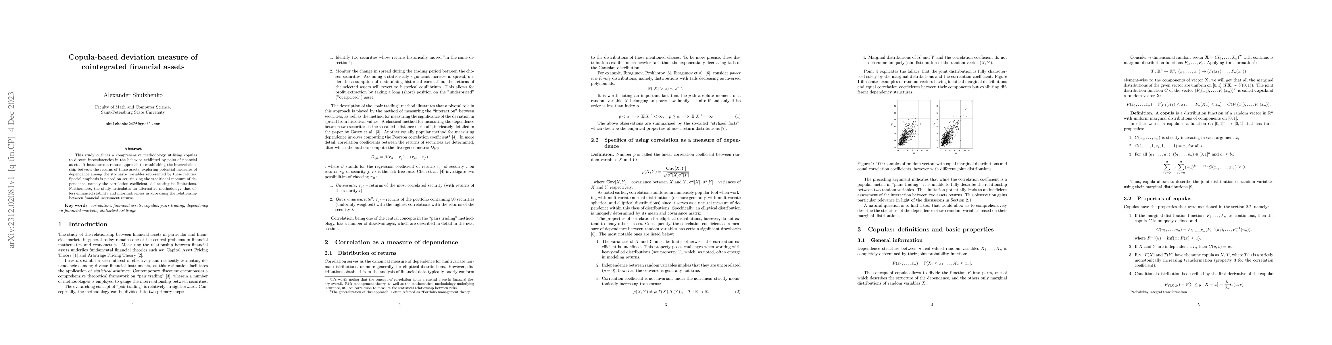 Thumbnail for Copula-based deviation measure of cointegrated financial assets