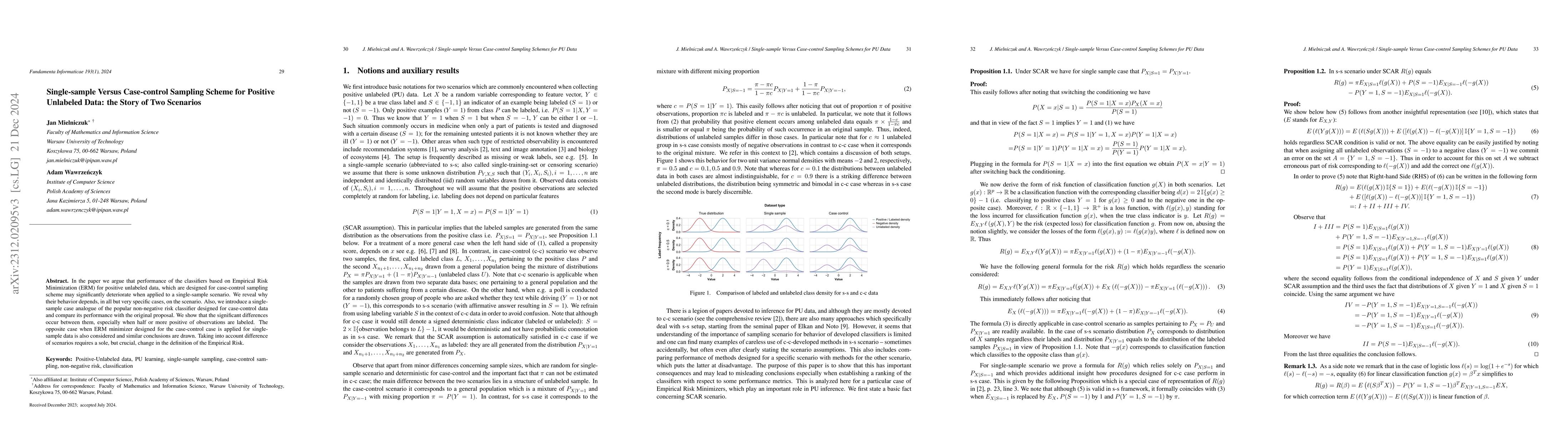 Thumbnail for Single-sample versus case-control sampling scheme for Positive Unlabeled
  data: the story of two scenarios