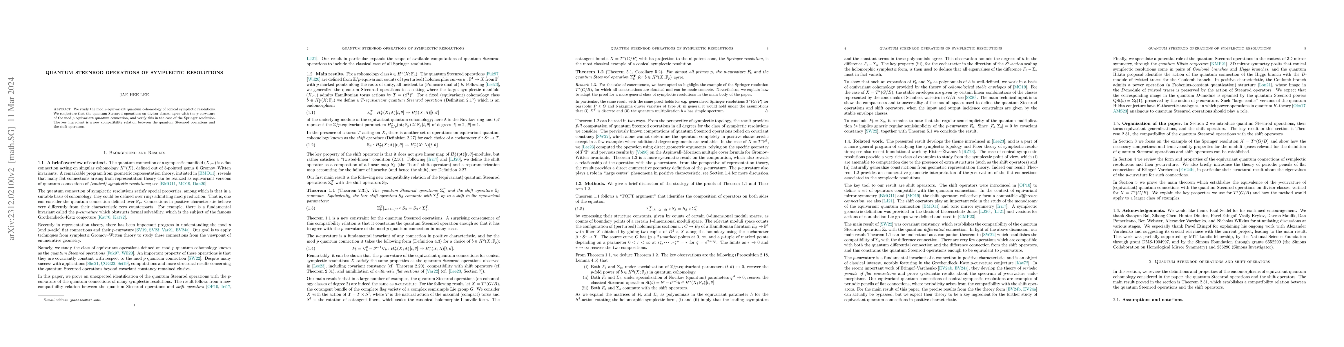 Thumbnail for Quantum Steenrod operations of symplectic resolutions