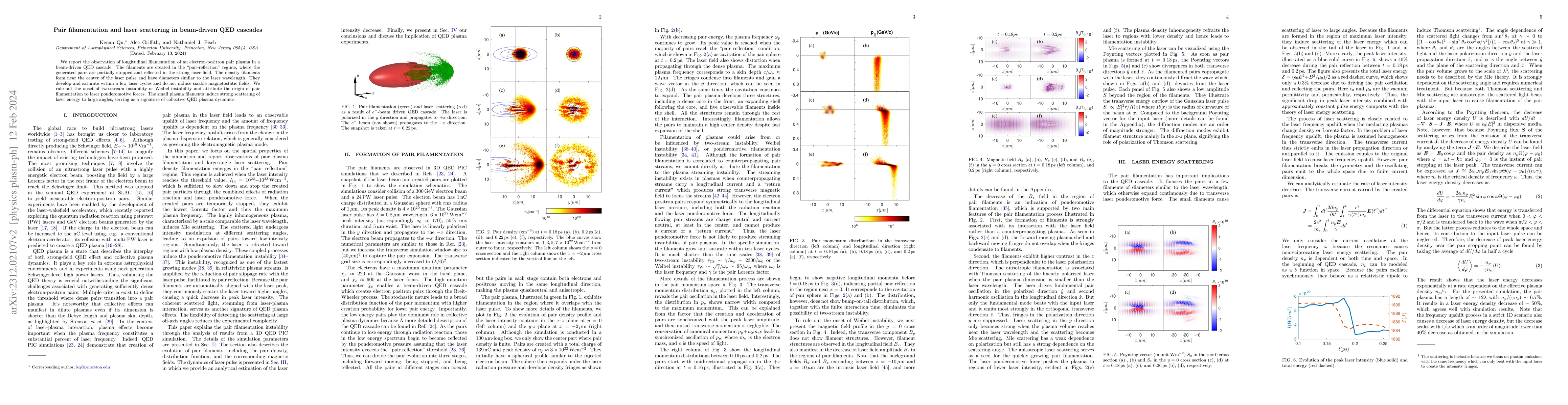 Thumbnail for Pair filamentation and laser scattering in beam-driven QED cascades
