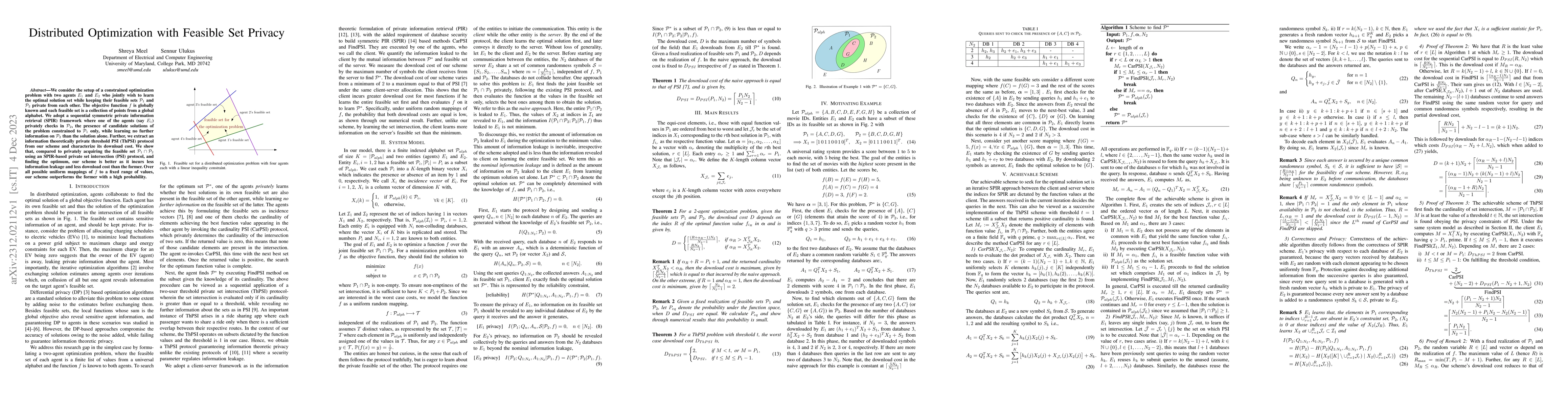Thumbnail for Distributed Optimization with Feasible Set Privacy