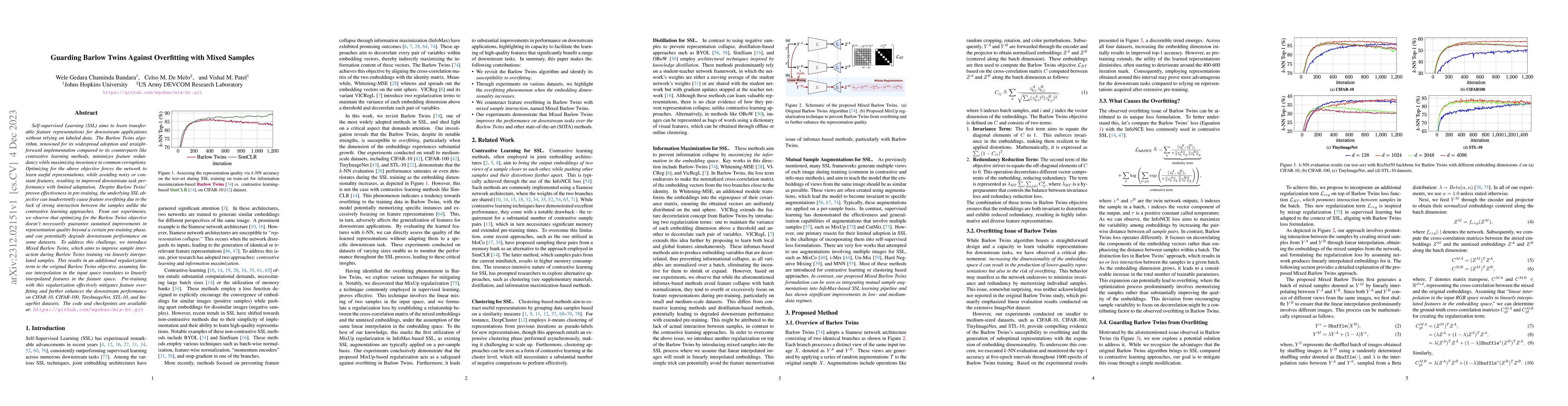 Thumbnail for Guarding Barlow Twins Against Overfitting with Mixed Samples