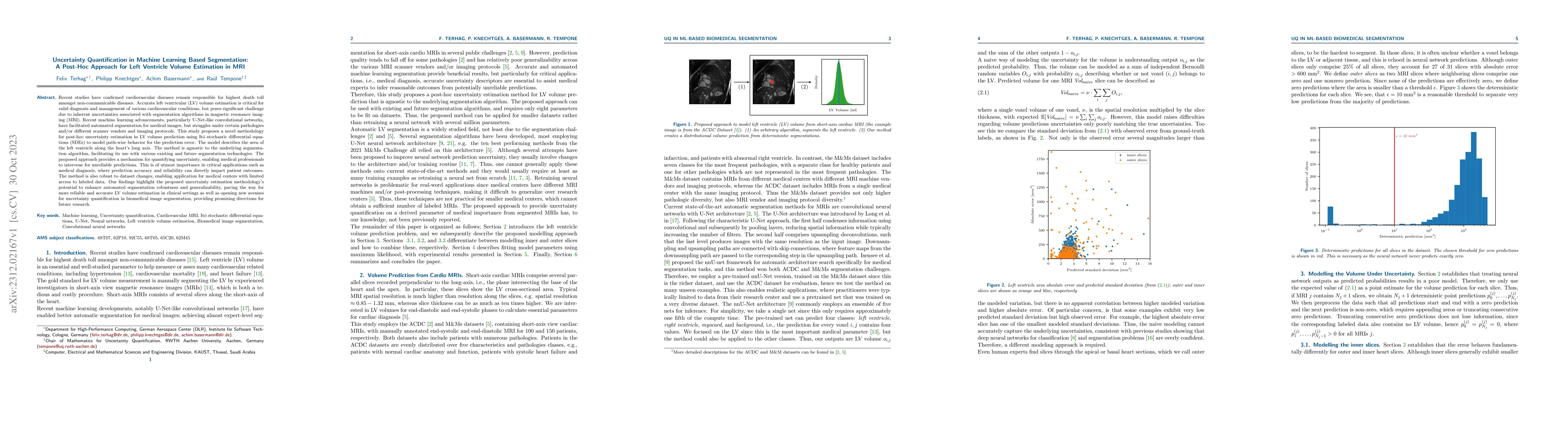 Thumbnail for Uncertainty Quantification in Machine Learning Based Segmentation: A
  Post-Hoc Approach for Left Ventricle Volume Estimation in MRI
