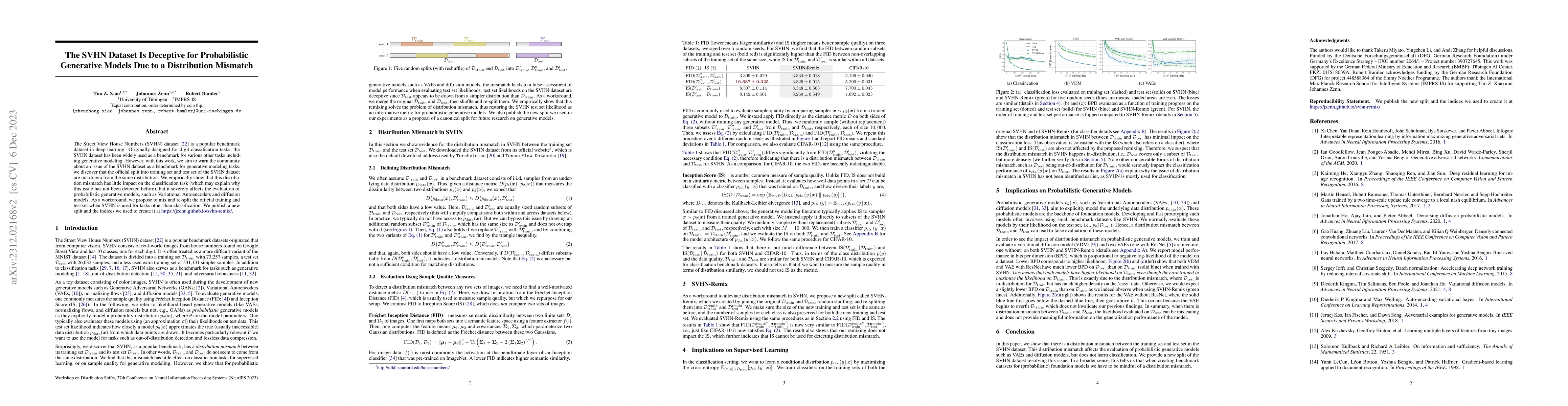 Thumbnail for The SVHN Dataset Is Deceptive for Probabilistic Generative Models Due to
  a Distribution Mismatch