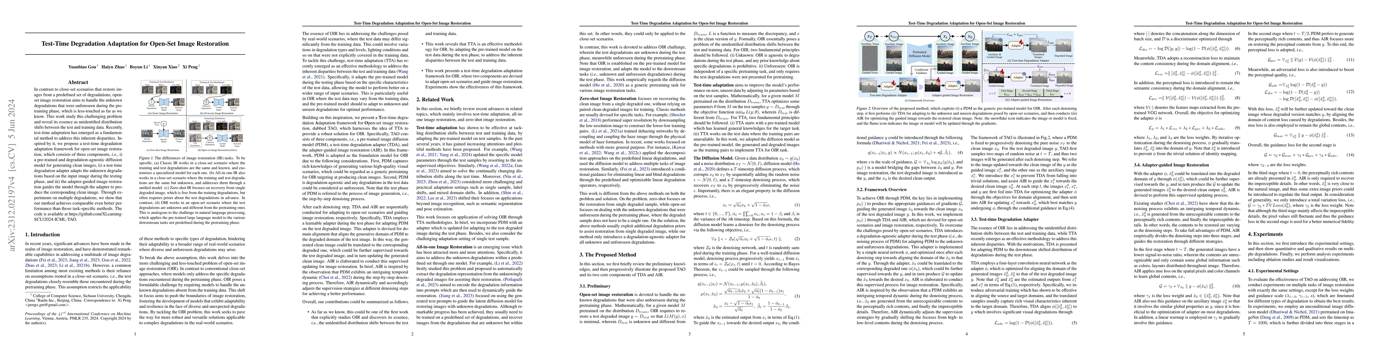 Thumbnail for Test-Time Degradation Adaptation for Open-Set Image Restoration