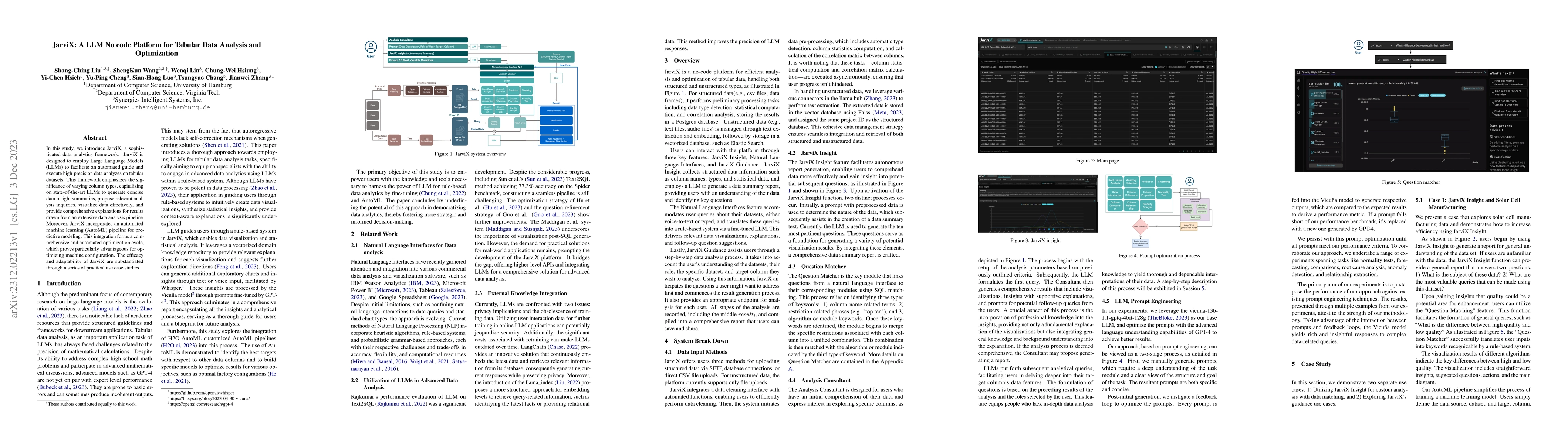 Thumbnail for JarviX: A LLM No code Platform for Tabular Data Analysis and
  Optimization