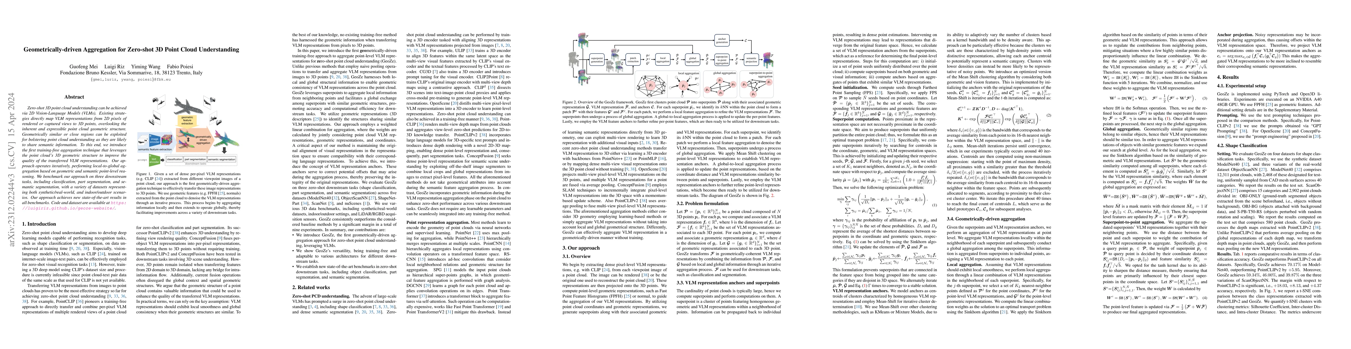 Thumbnail for Geometrically-driven Aggregation for Zero-shot 3D Point Cloud
  Understanding