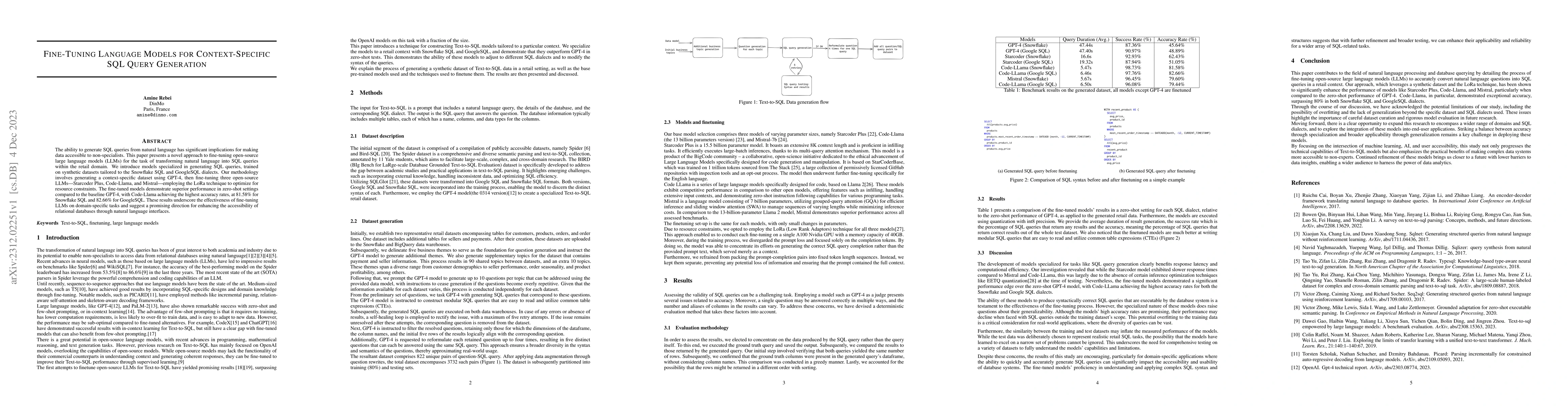 Thumbnail for Fine-Tuning Language Models for Context-Specific SQL Query Generation