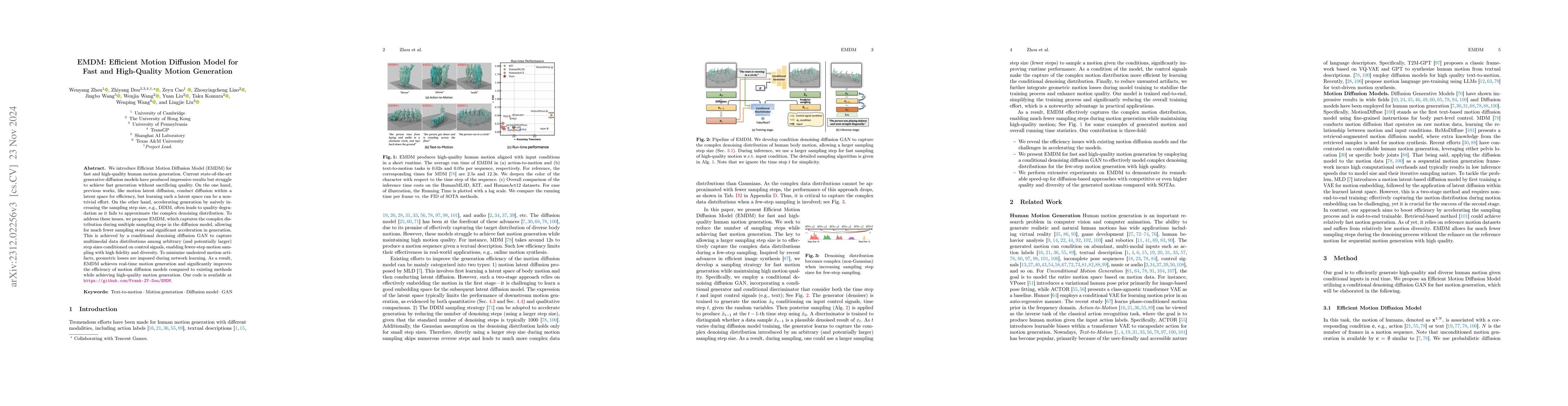 Thumbnail for EMDM: Efficient Motion Diffusion Model for Fast and High-Quality Motion
  Generation