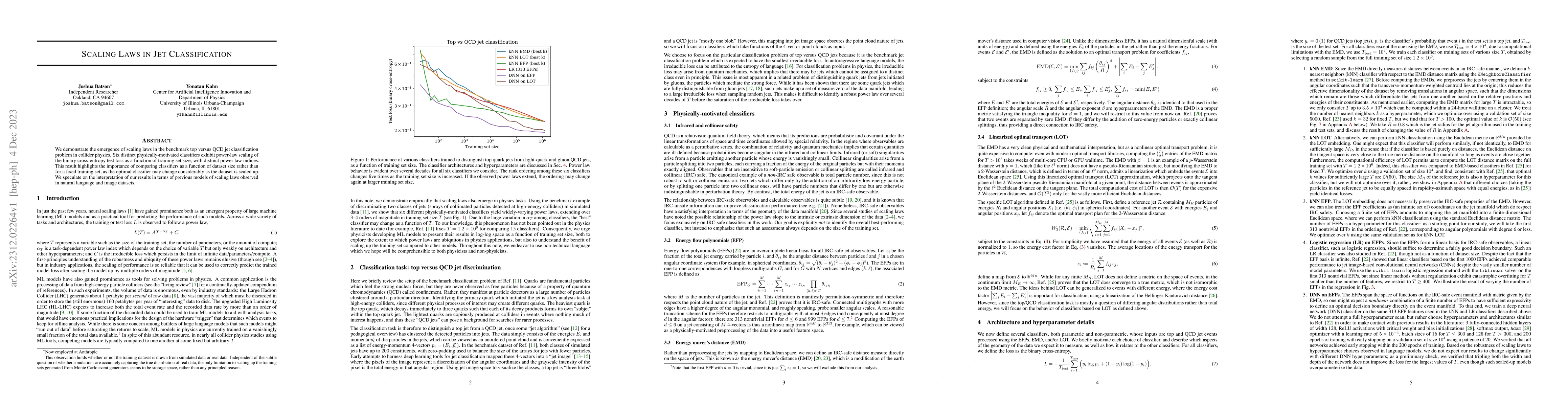 Thumbnail for Scaling Laws in Jet Classification
