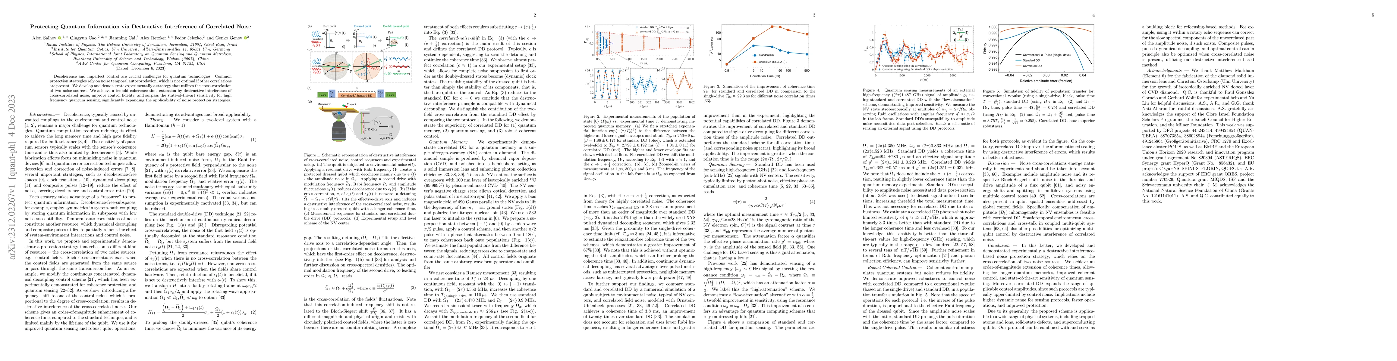 Thumbnail for Protecting Quantum Information via Destructive Interference of
  Correlated Noise