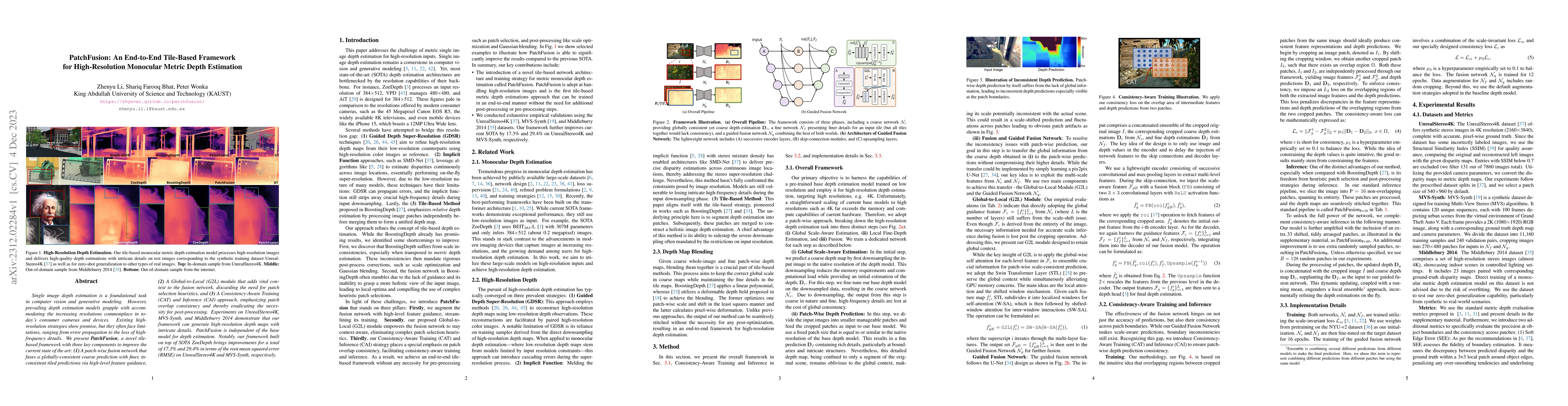 Thumbnail for PatchFusion: An End-to-End Tile-Based Framework for High-Resolution
  Monocular Metric Depth Estimation