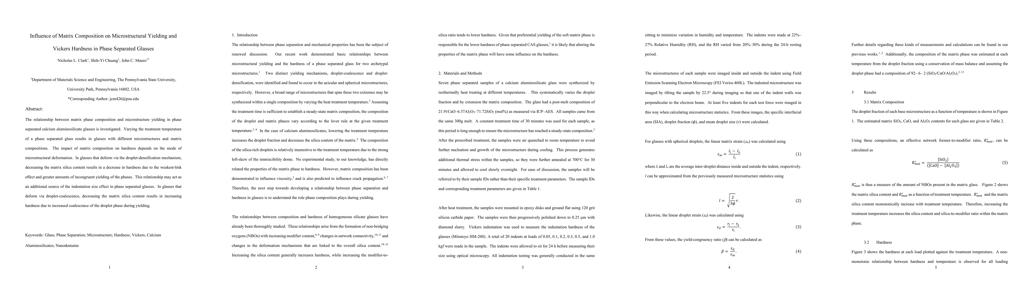 Thumbnail for Influence of Matrix Composition on Microstructural Yielding and Vickers
  Hardness in Phase Separated Glasses