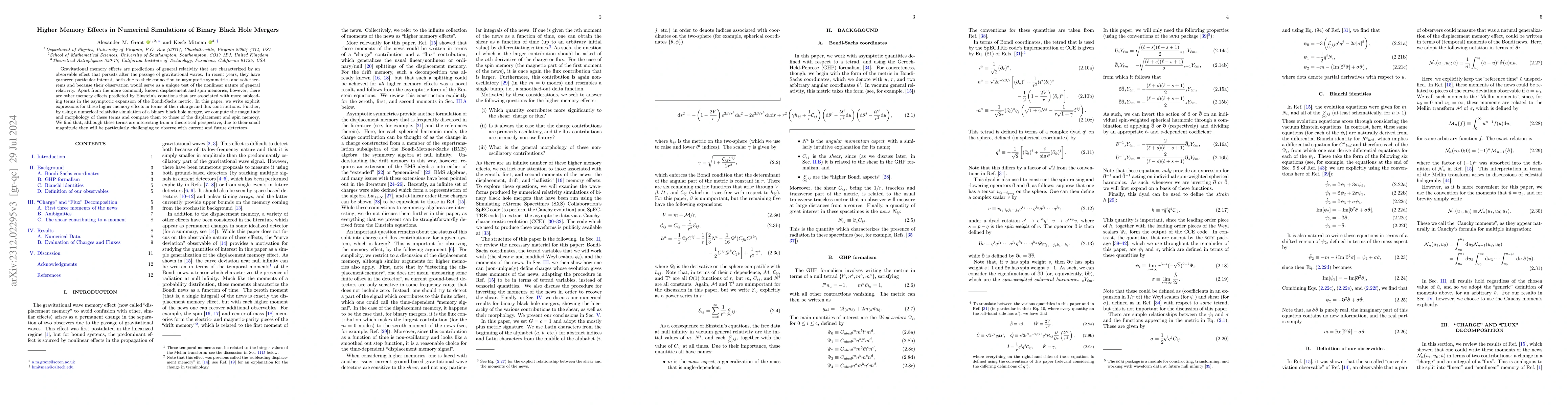 Thumbnail for Higher Memory Effects in Numerical Simulations of Binary Black Hole
  Mergers
