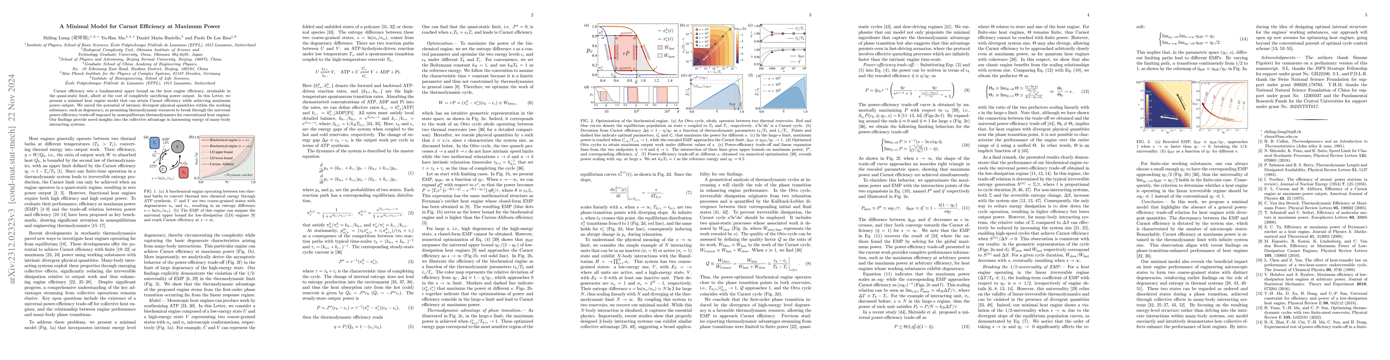 Thumbnail for A Minimal Model for Carnot Efficiency at Maximum Power