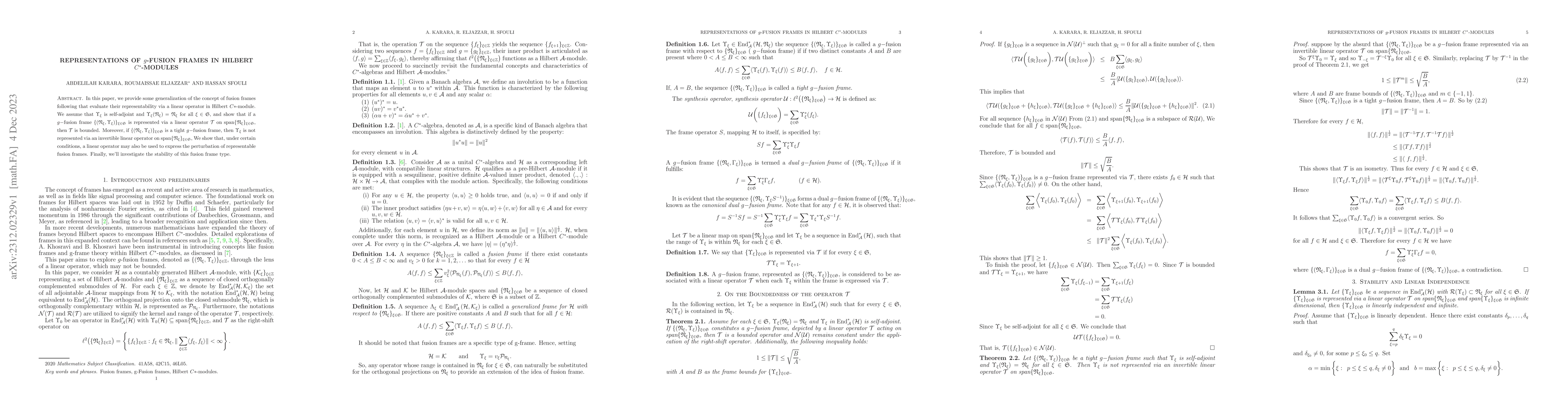 Thumbnail for Representations of $g$-fusion frames in Hilbert $C^{\ast}$-Modules