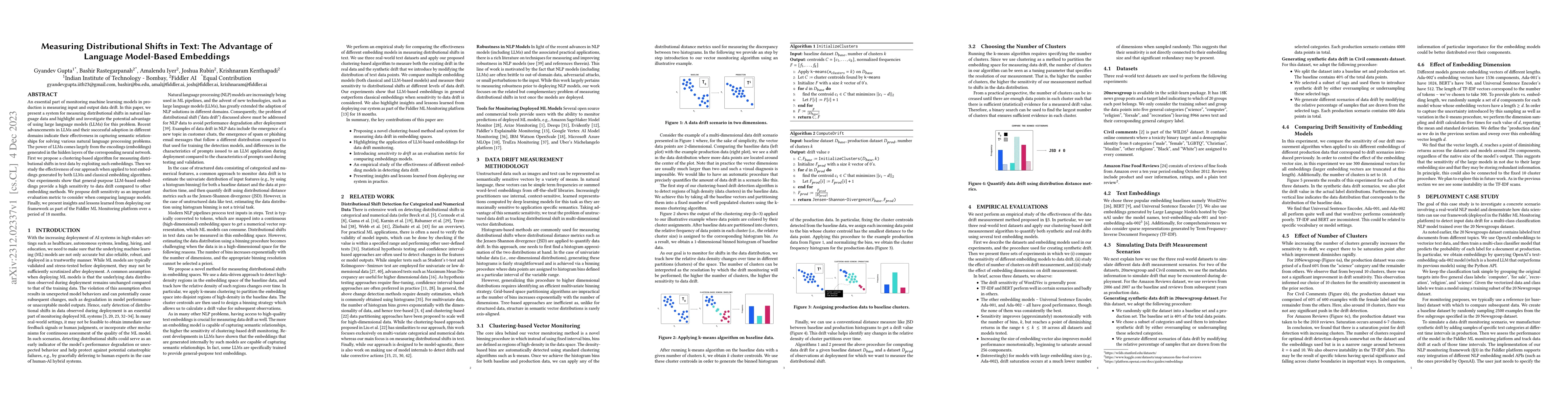 Thumbnail for Measuring Distributional Shifts in Text: The Advantage of Language
  Model-Based Embeddings