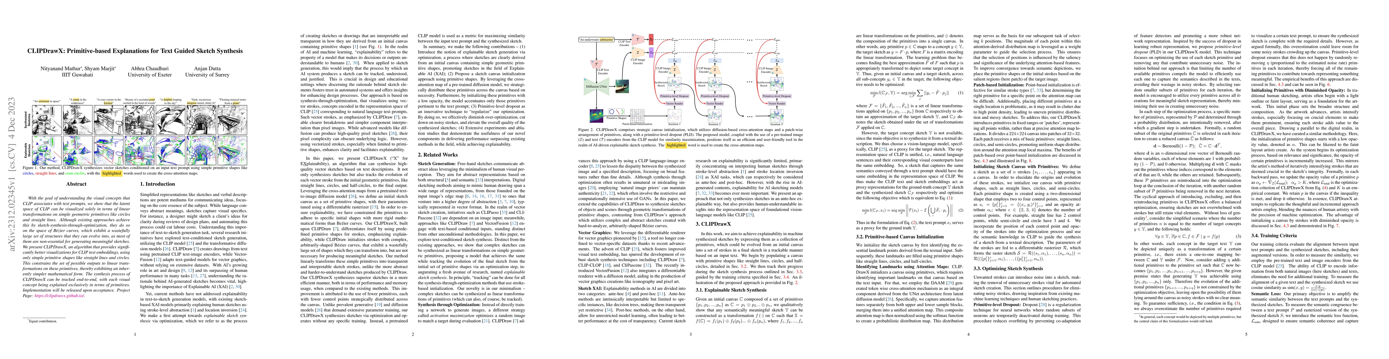 Thumbnail for CLIPDrawX: Primitive-based Explanations for Text Guided Sketch Synthesis