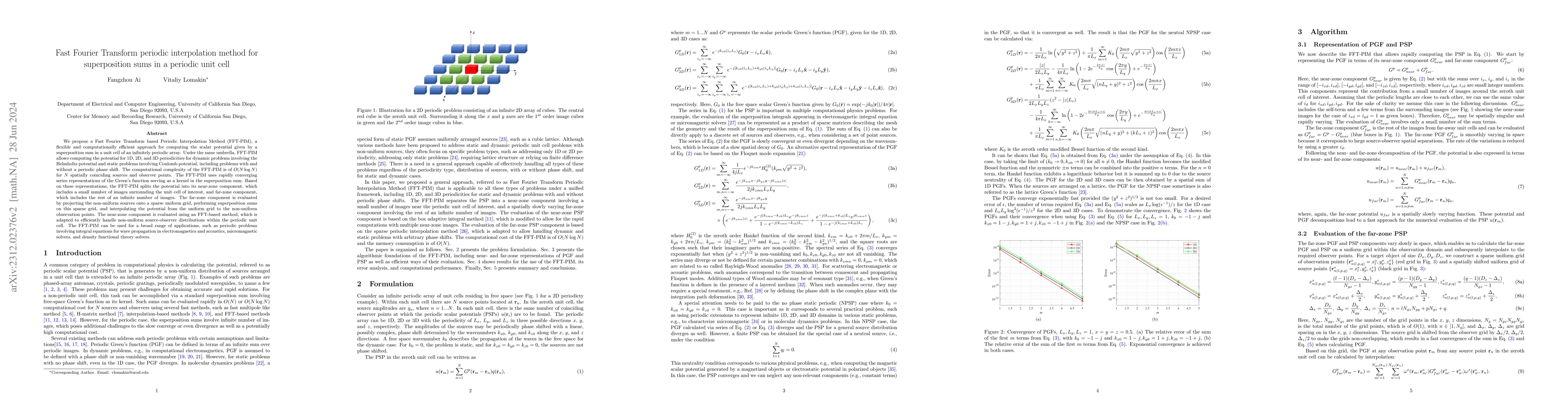 Thumbnail for Fast Fourier Transform periodic interpolation method for superposition
  sums in a periodic unit cell