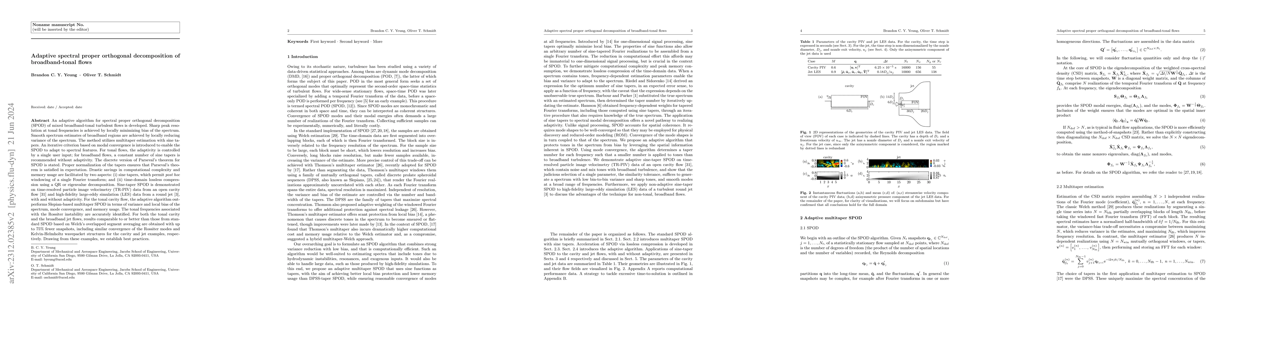 Thumbnail for Adaptive spectral proper orthogonal decomposition of tonal flows
