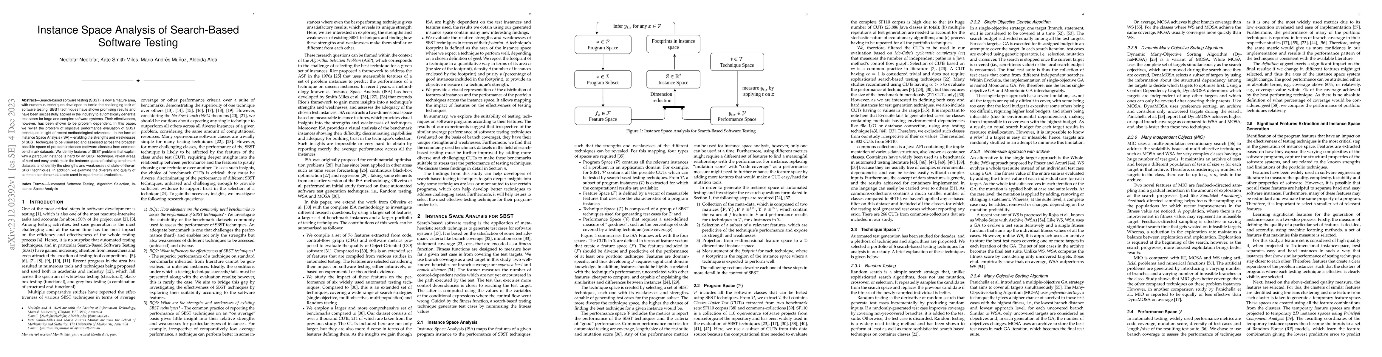 Thumbnail for Instance Space Analysis of Search-Based Software Testing