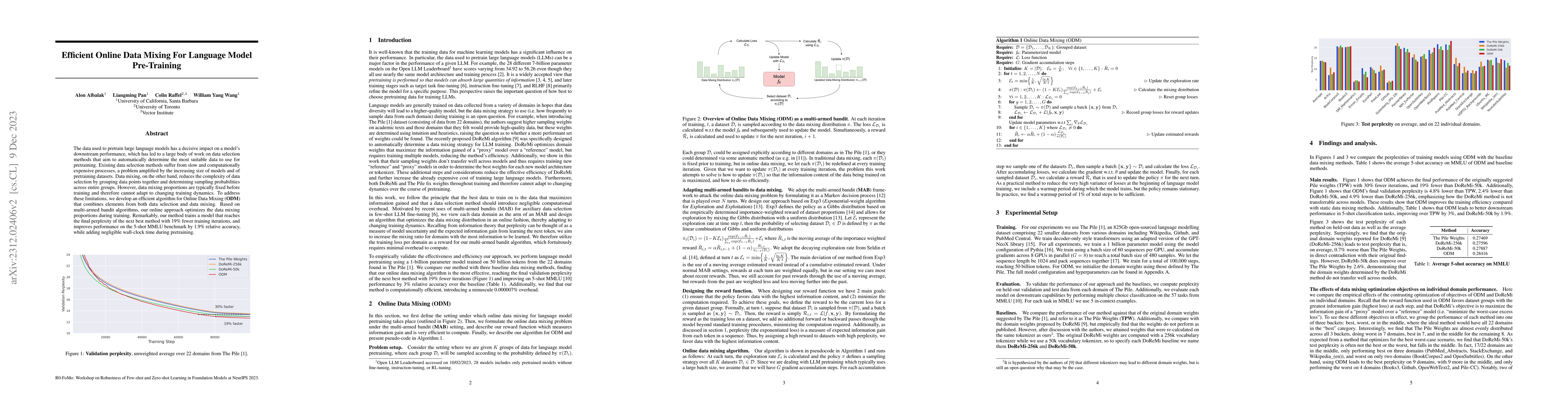 Thumbnail for Efficient Online Data Mixing For Language Model Pre-Training