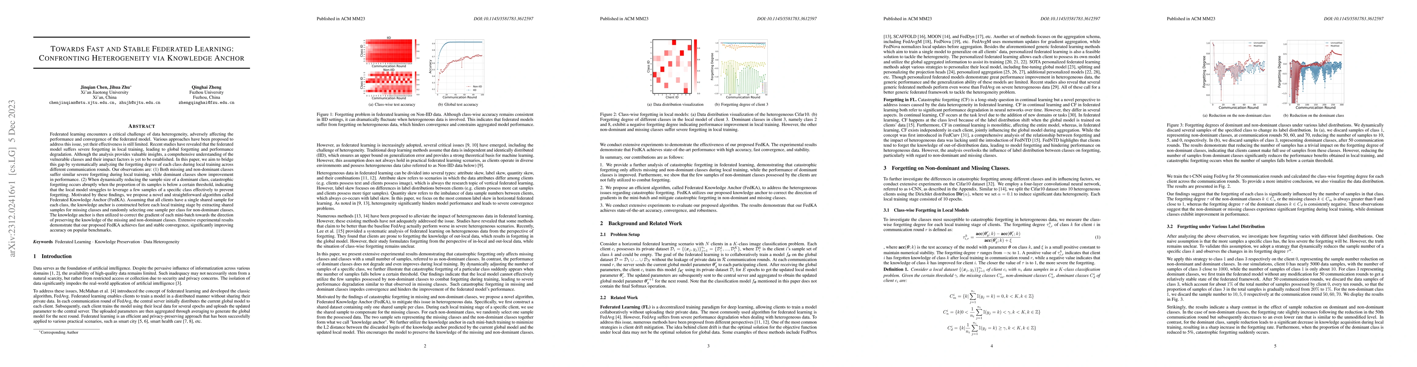 Thumbnail for Towards Fast and Stable Federated Learning: Confronting Heterogeneity
  via Knowledge Anchor