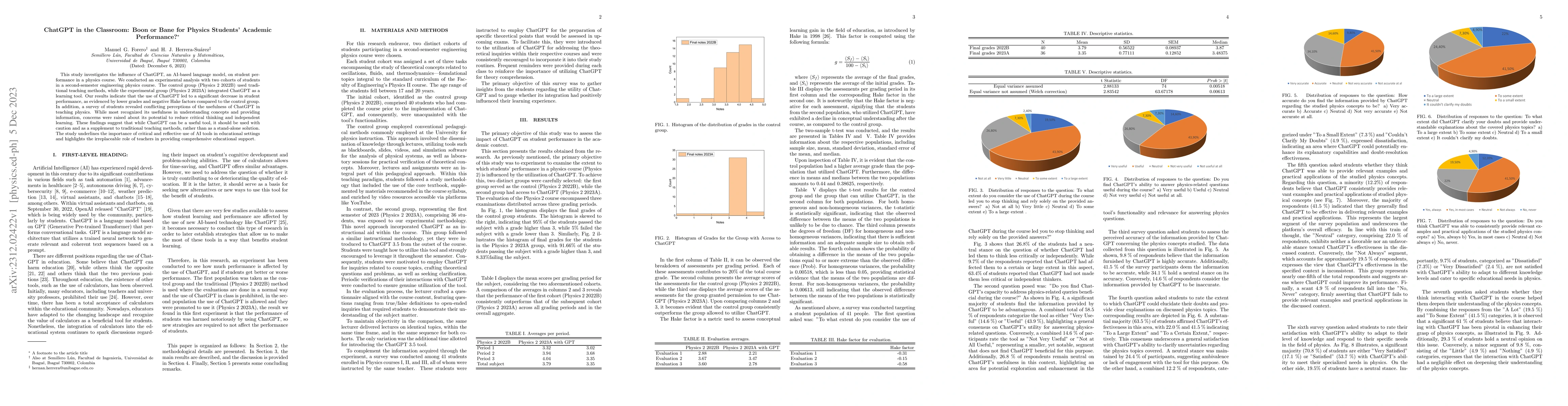 Thumbnail for ChatGPT in the Classroom: Boon or Bane for Physics Students' Academic
  Performance?