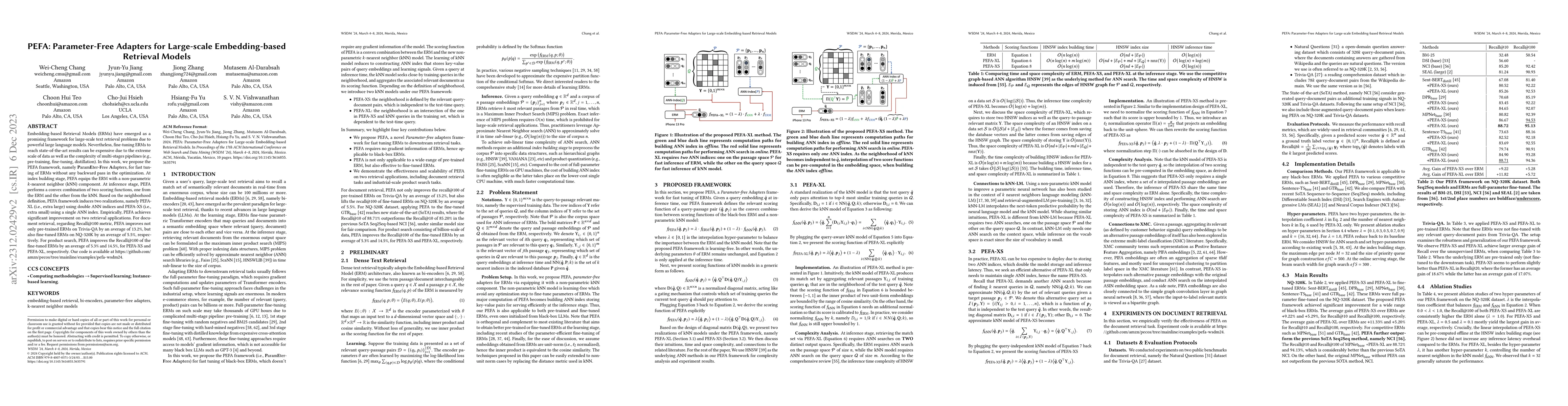 Thumbnail for PEFA: Parameter-Free Adapters for Large-scale Embedding-based Retrieval
  Models